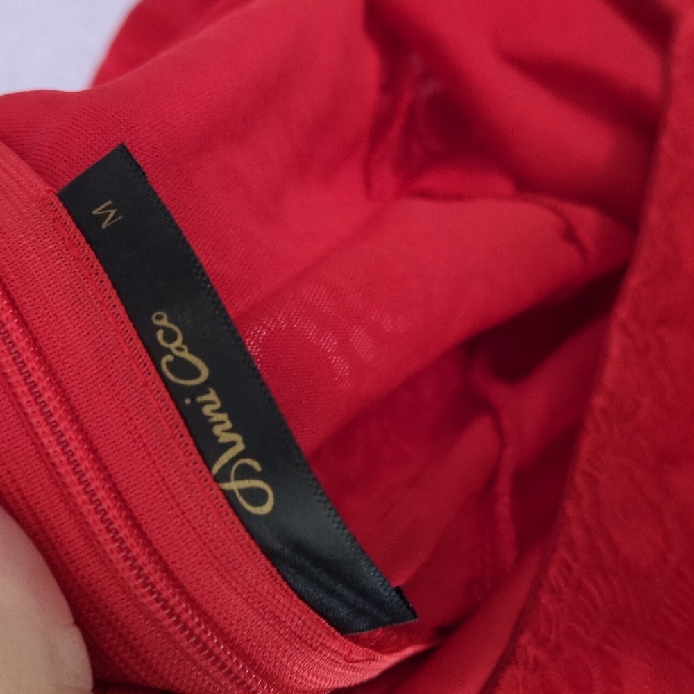 Anni Coco Junior's Vibrant Red Coquette Sleeveless Fit‎ & Flare Dress Size M - Picture 5 of 6